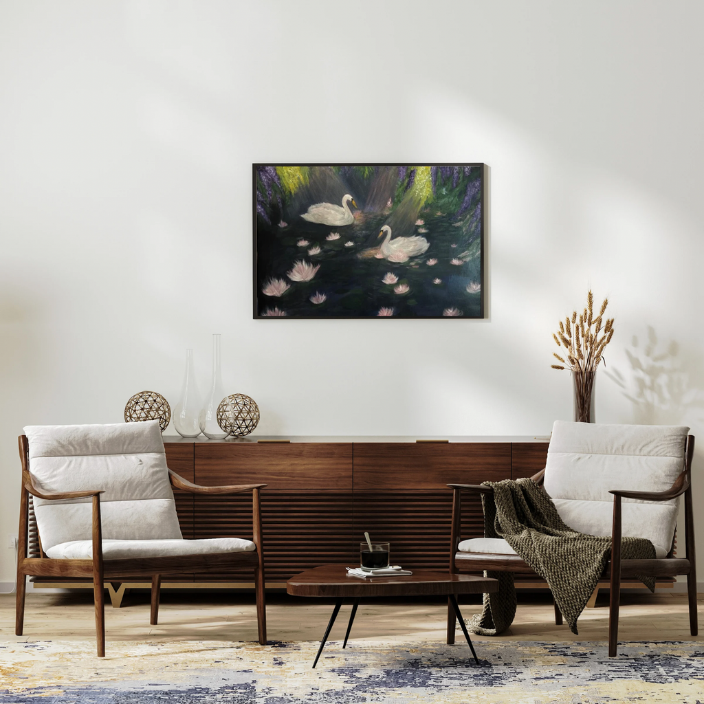 Swan Lake —  Ethereal Framed Art Print