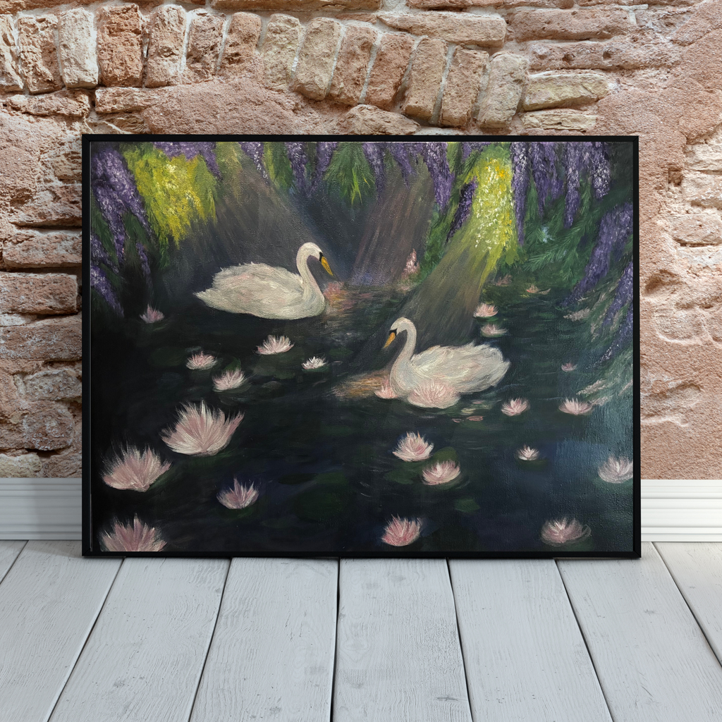 Swan Lake —  Ethereal Framed Art Print