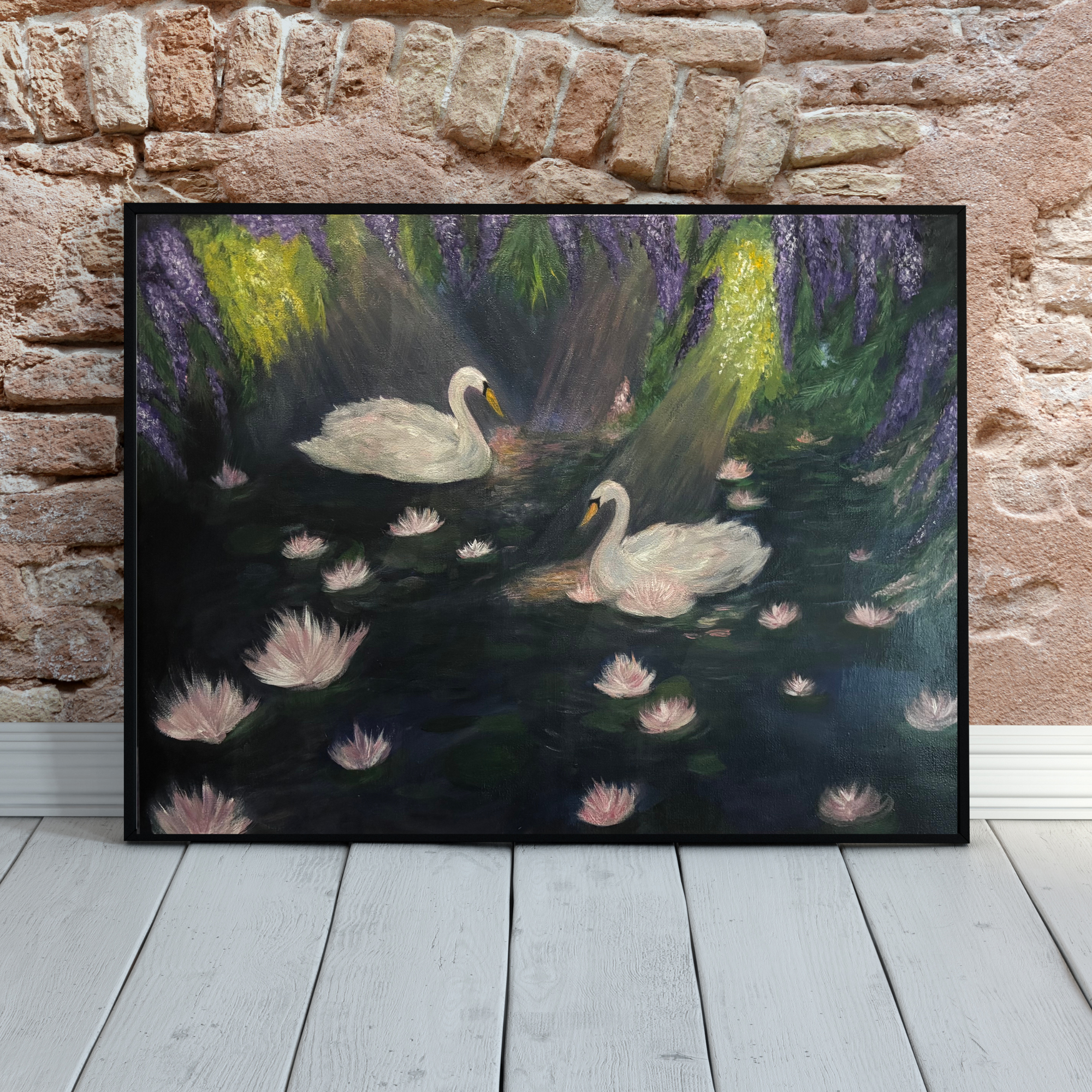 Swan Lake —  Ethereal Framed Art Print