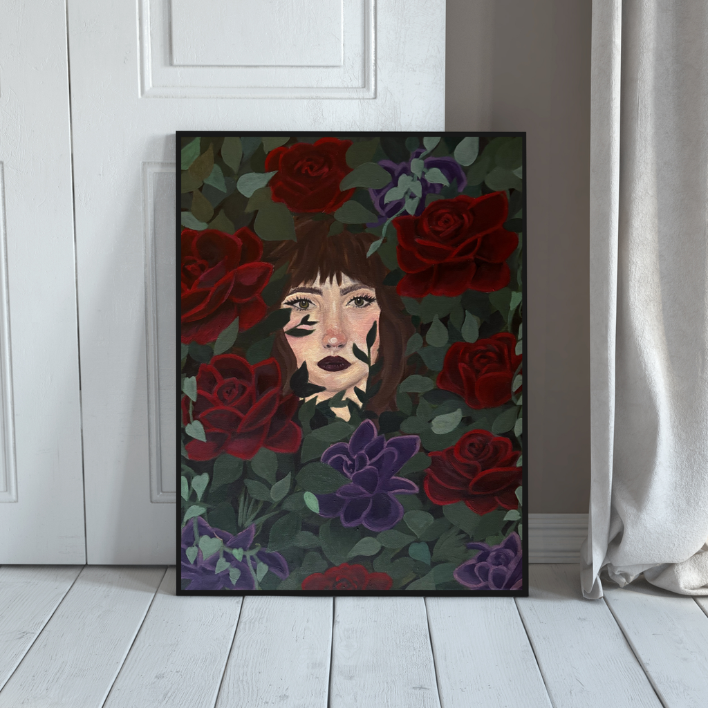 I Saw a Face in the Flowers — Floral Art Print