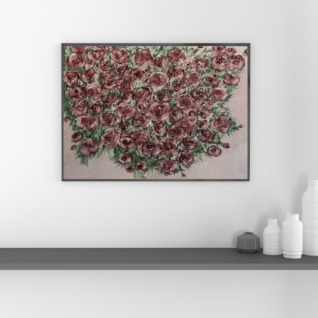 Abundance of Roses — Floral Art Print