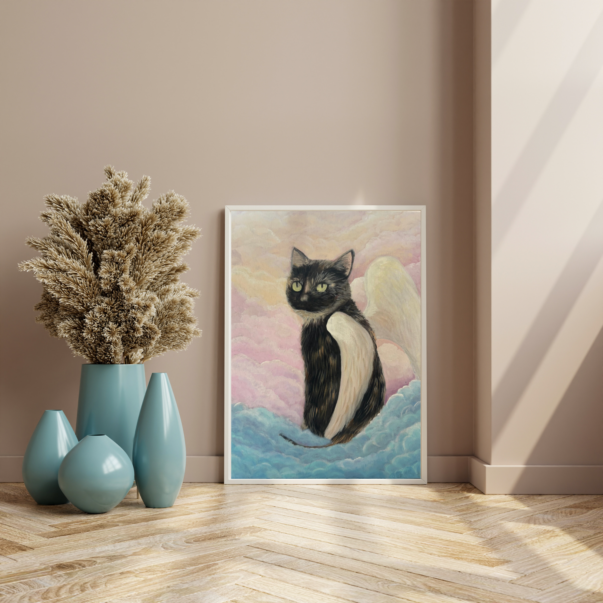 Heavenly Cat — Rainbow Road Art Print