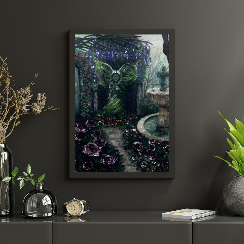 Angel in a Dark Place — Framed Art Print