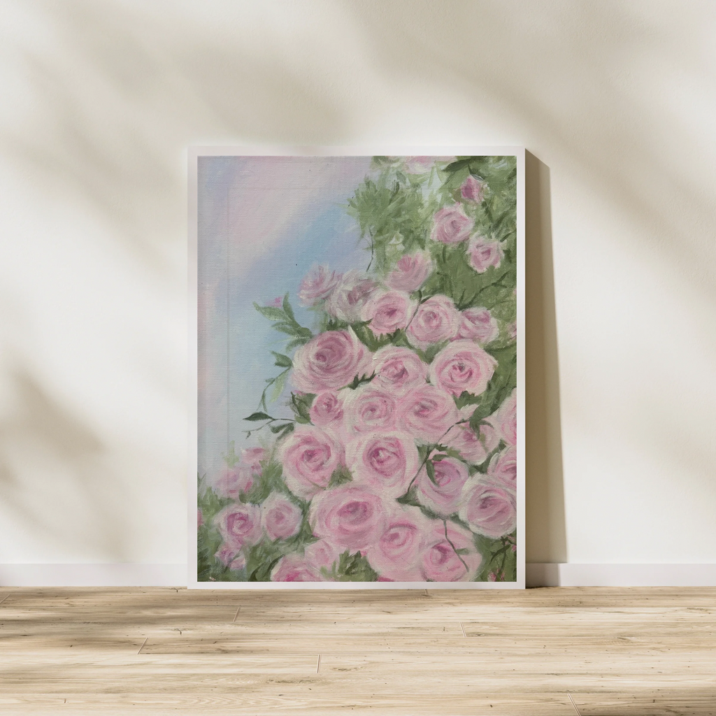 Pink Roses — Floral Art Print