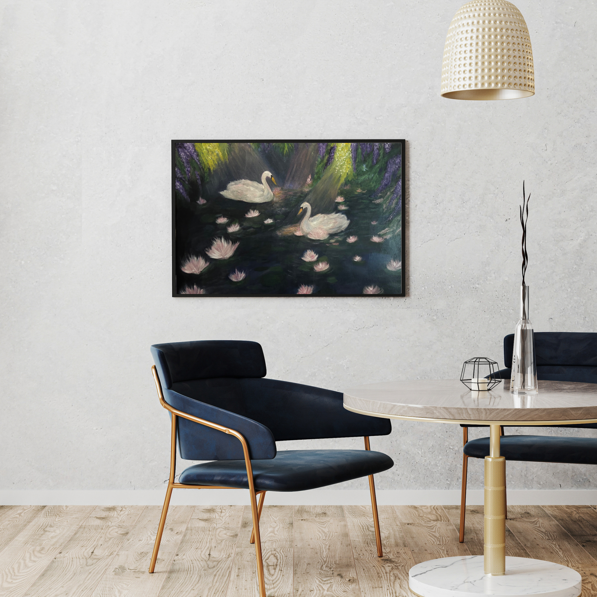 Swan Lake —  Ethereal Framed Art Print