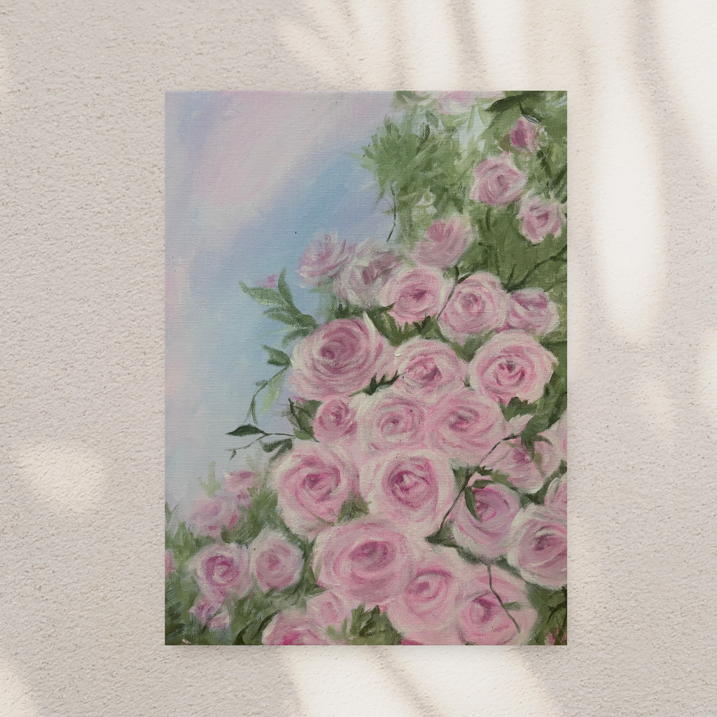 Pink Roses — Floral Art Print