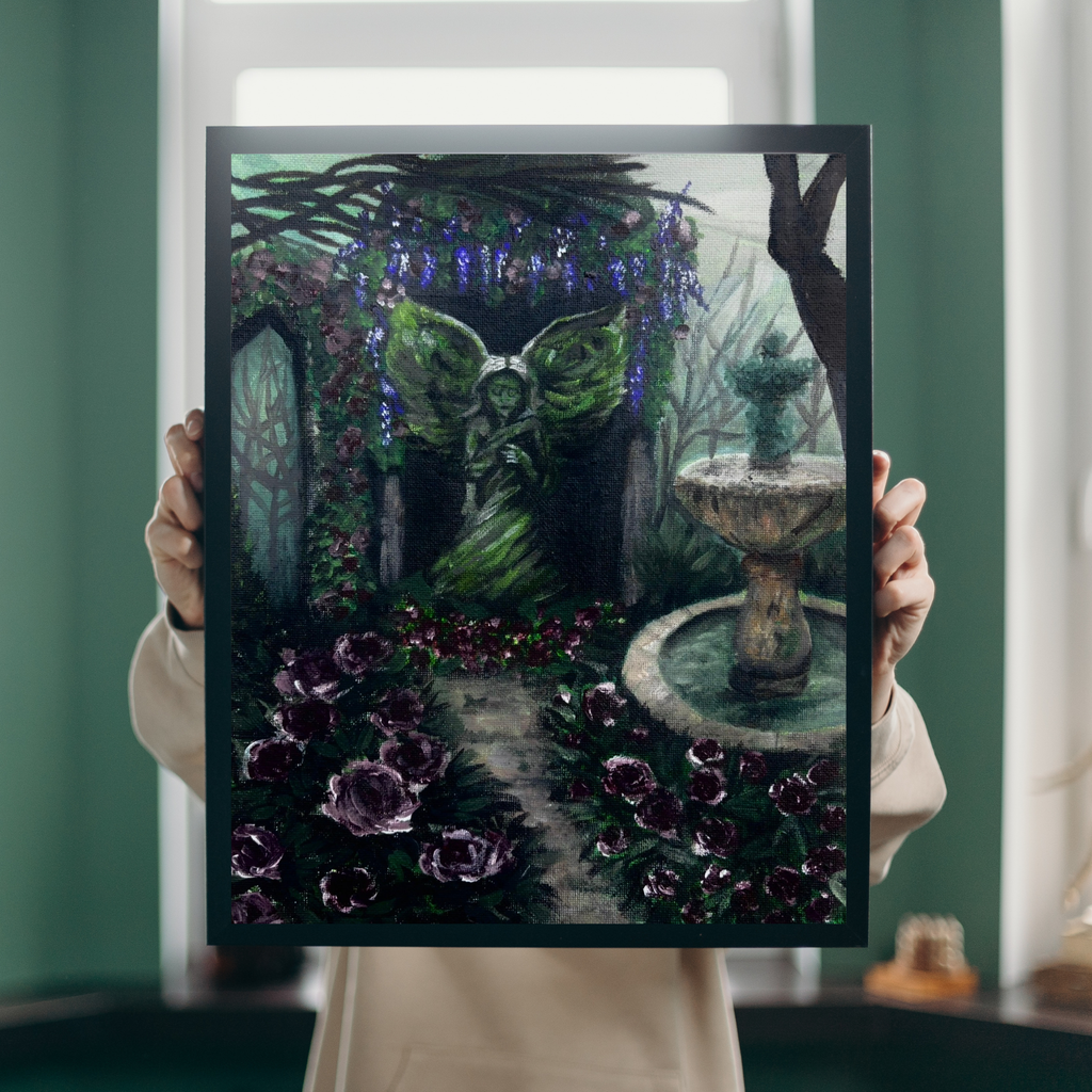 Angel in a Dark Place — Framed Art Print