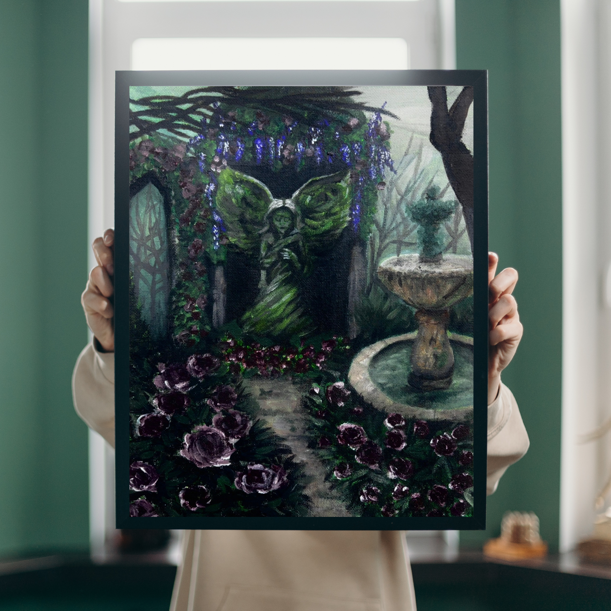 Angel in a Dark Place — Framed Art Print