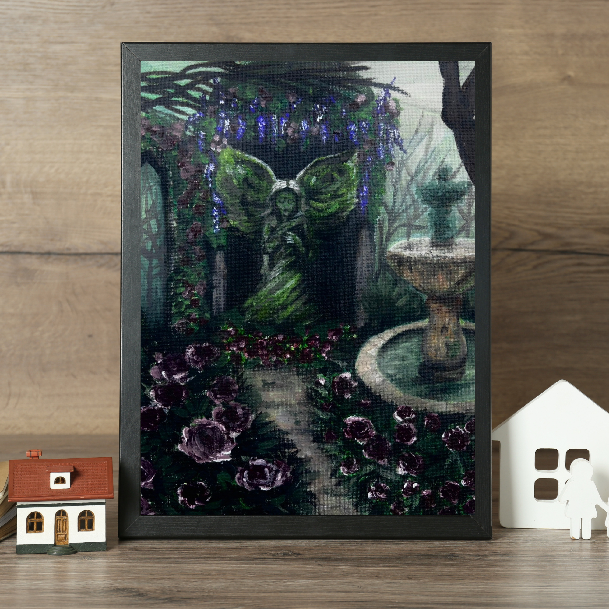 Angel in a Dark Place — Framed Art Print