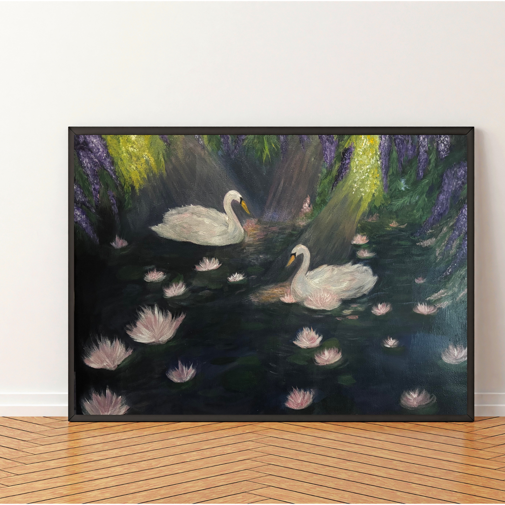 Swan Lake —  Ethereal Framed Art Print