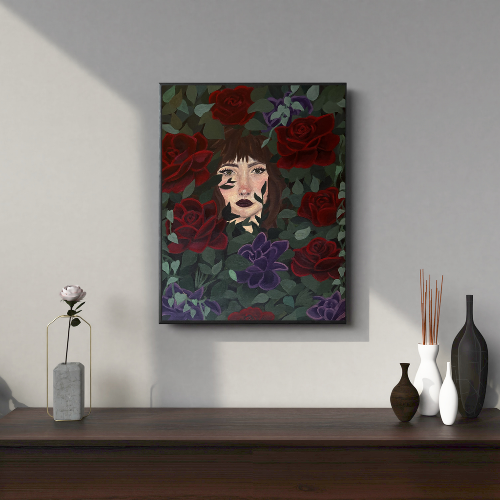 I Saw a Face in the Flowers — Floral Art Print