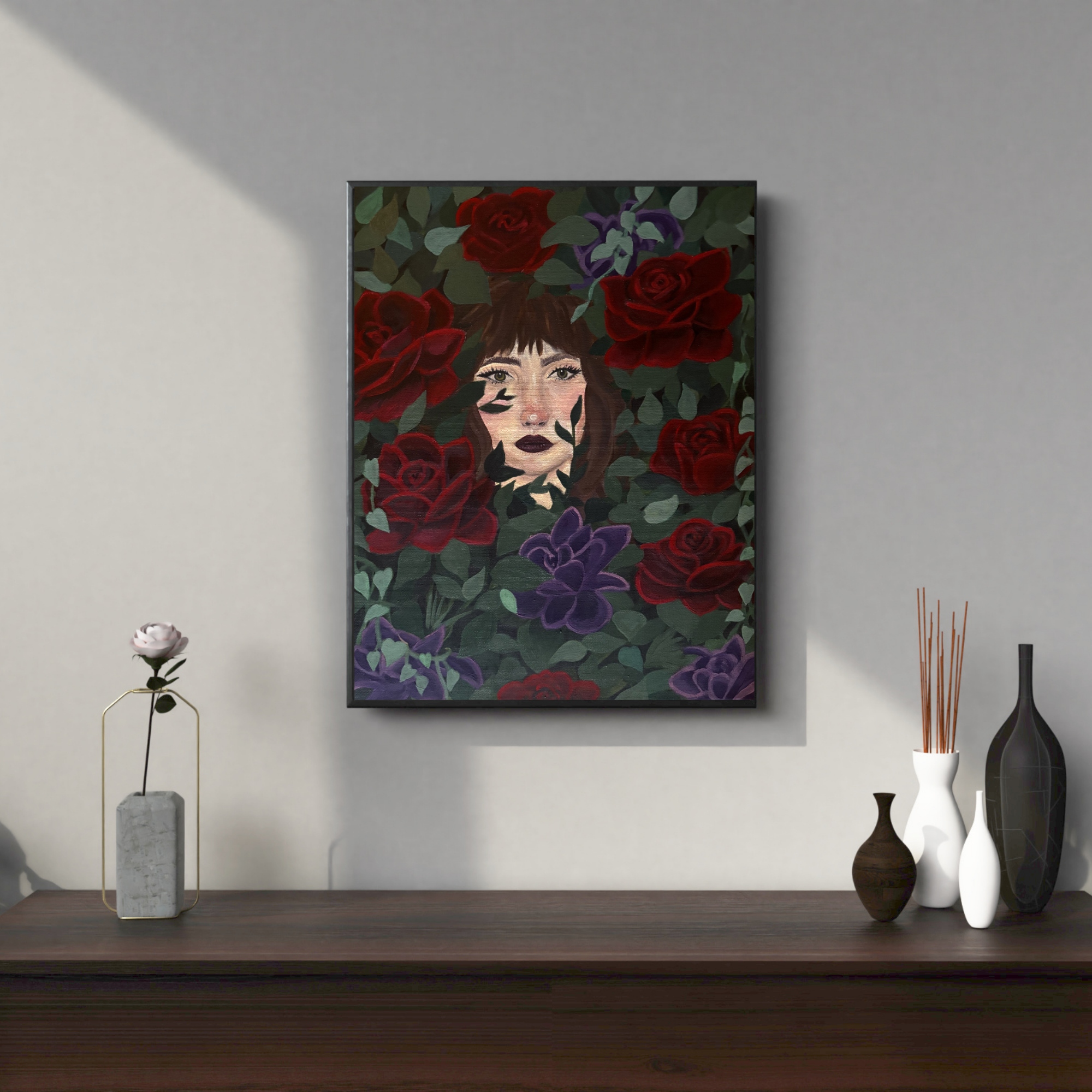 I Saw a Face in the Flowers — Floral Art Print