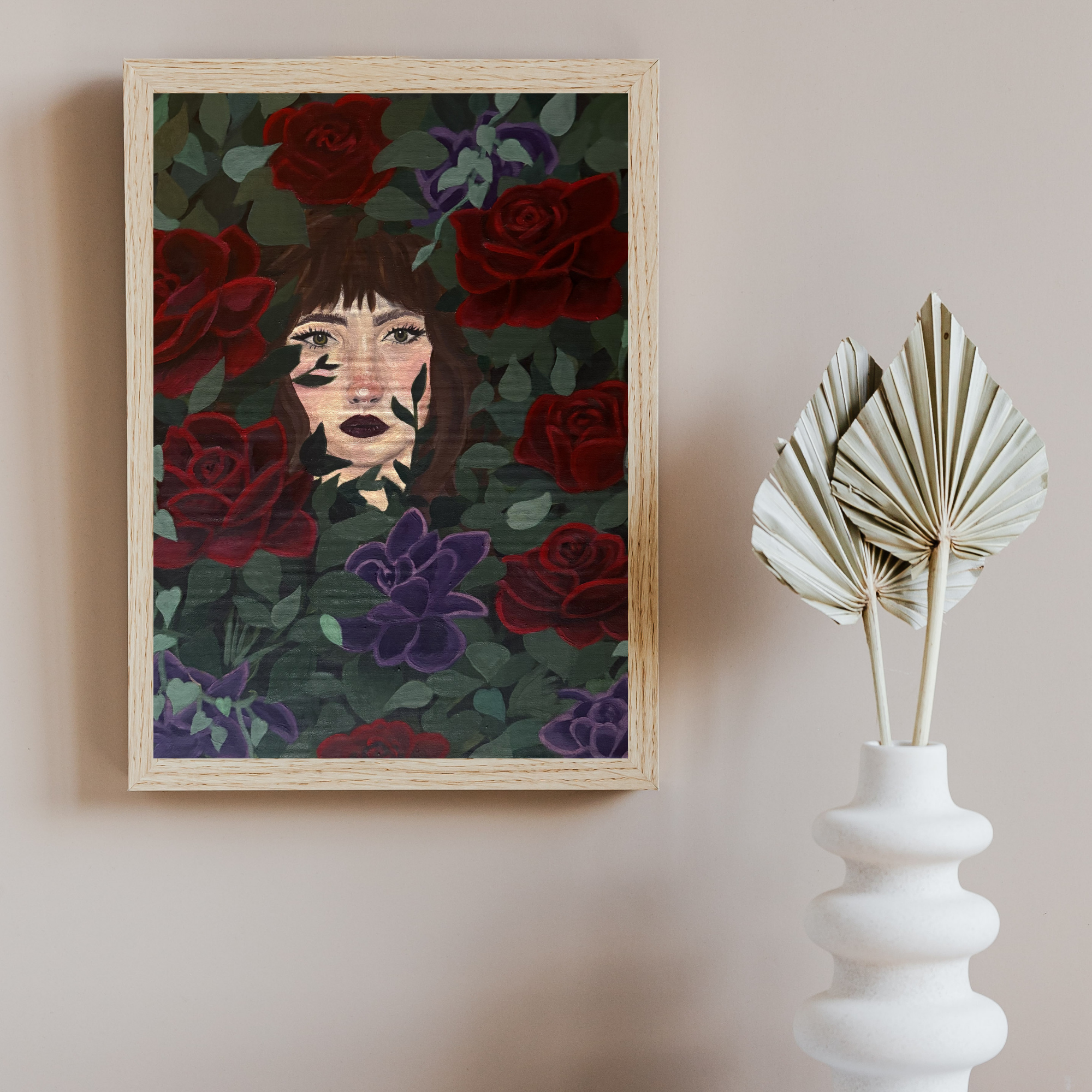 I Saw a Face in the Flowers — Floral Art Print