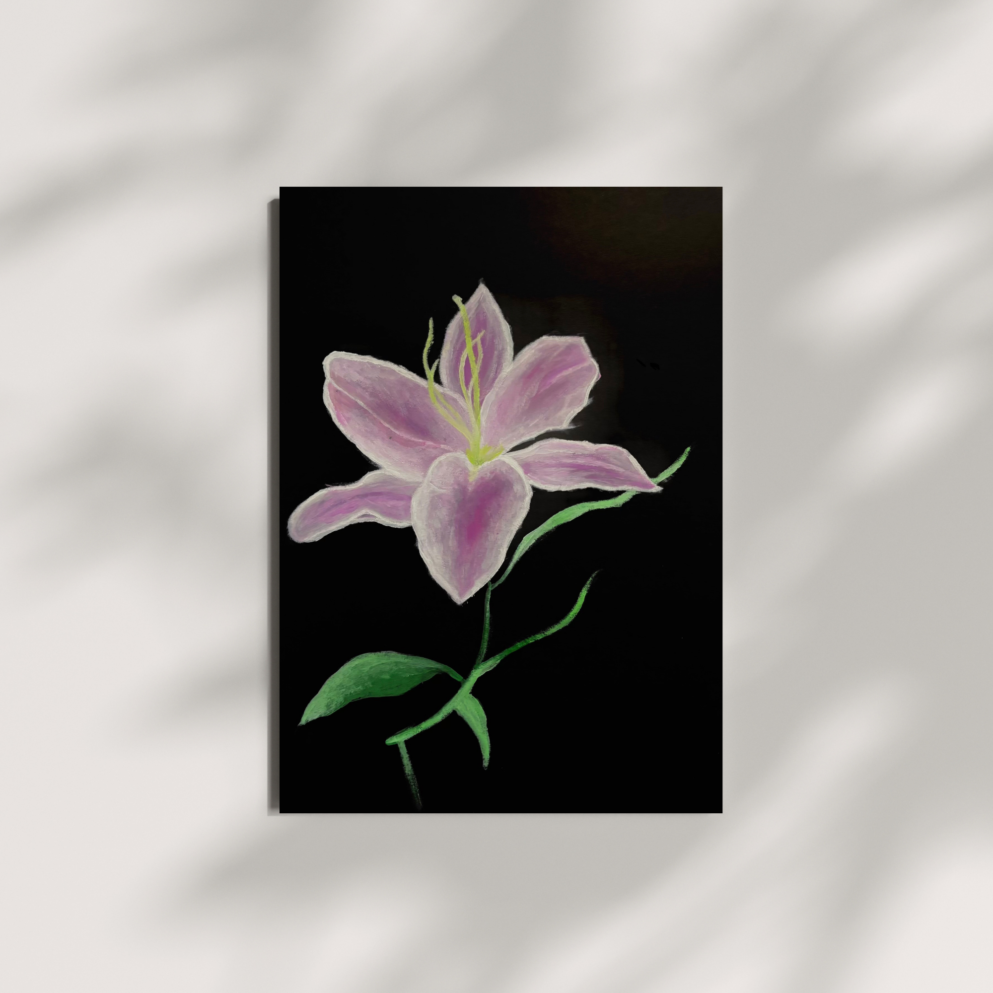 Pink flower canvas art print by Petals & Ash Studio featuring a vibrant, detailed floral design on a textured canvas background.