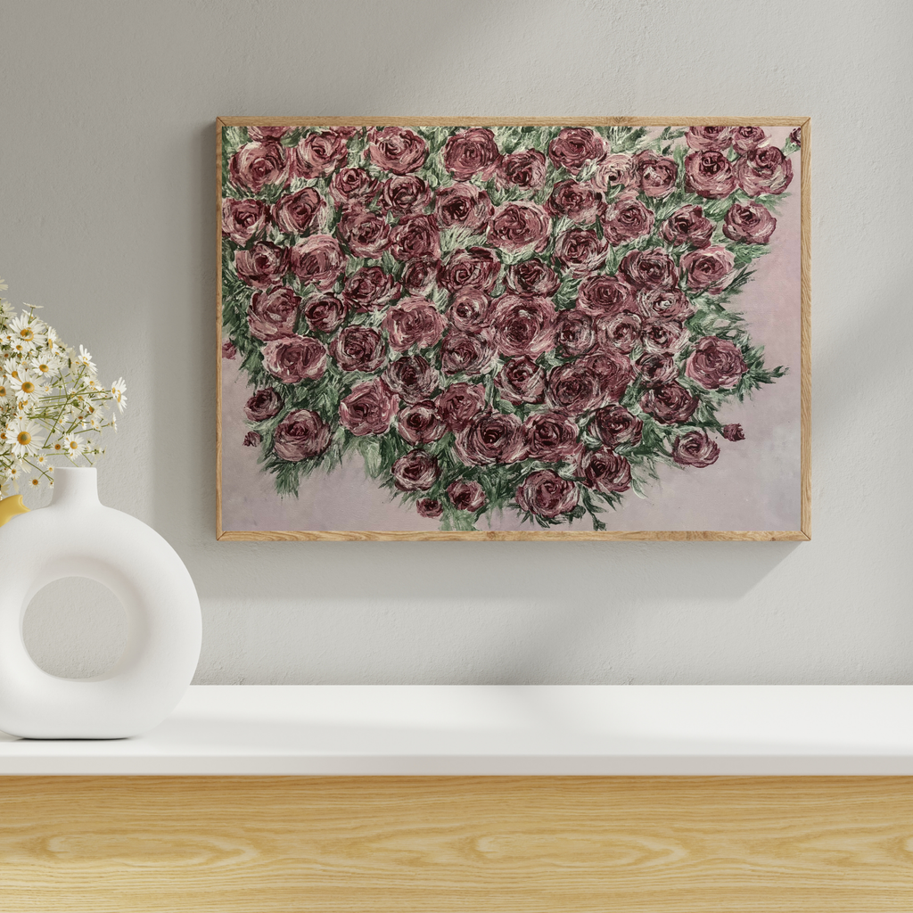 Abundance of Roses — Floral Art Print