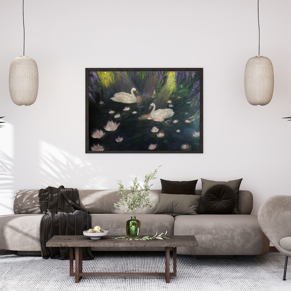 Swan Lake —  Ethereal Framed Art Print