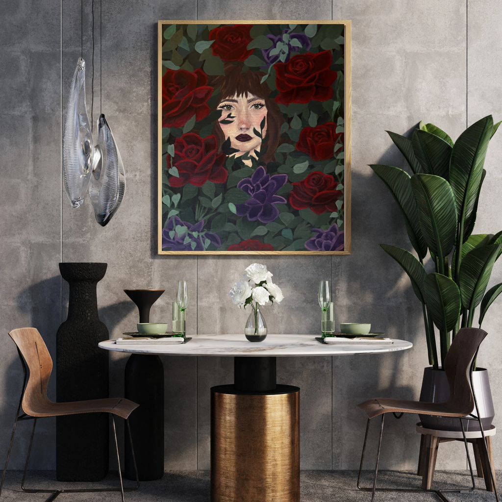 I Saw a Face in the Flowers — Floral Art Print