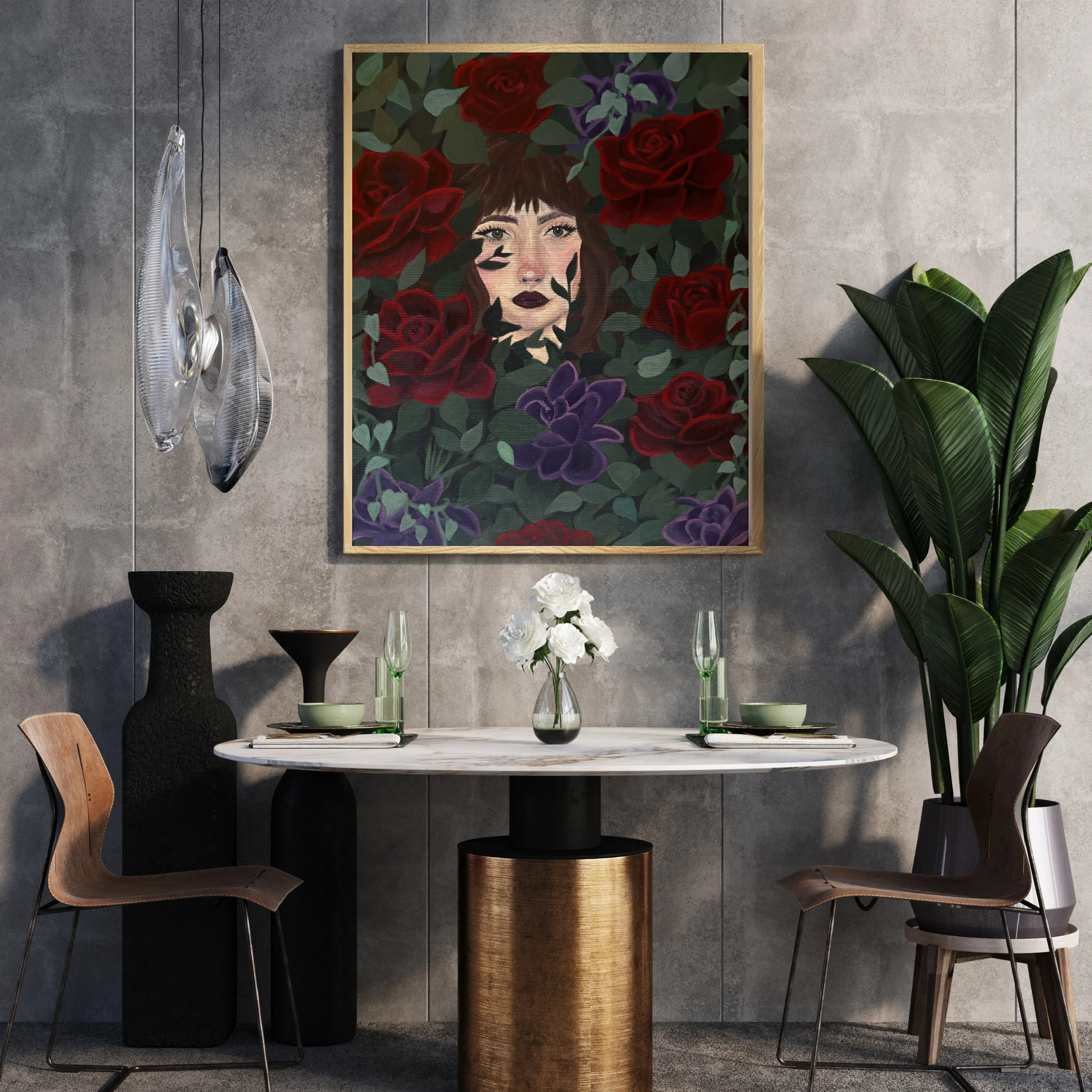 I Saw a Face in the Flowers — Floral Art Print