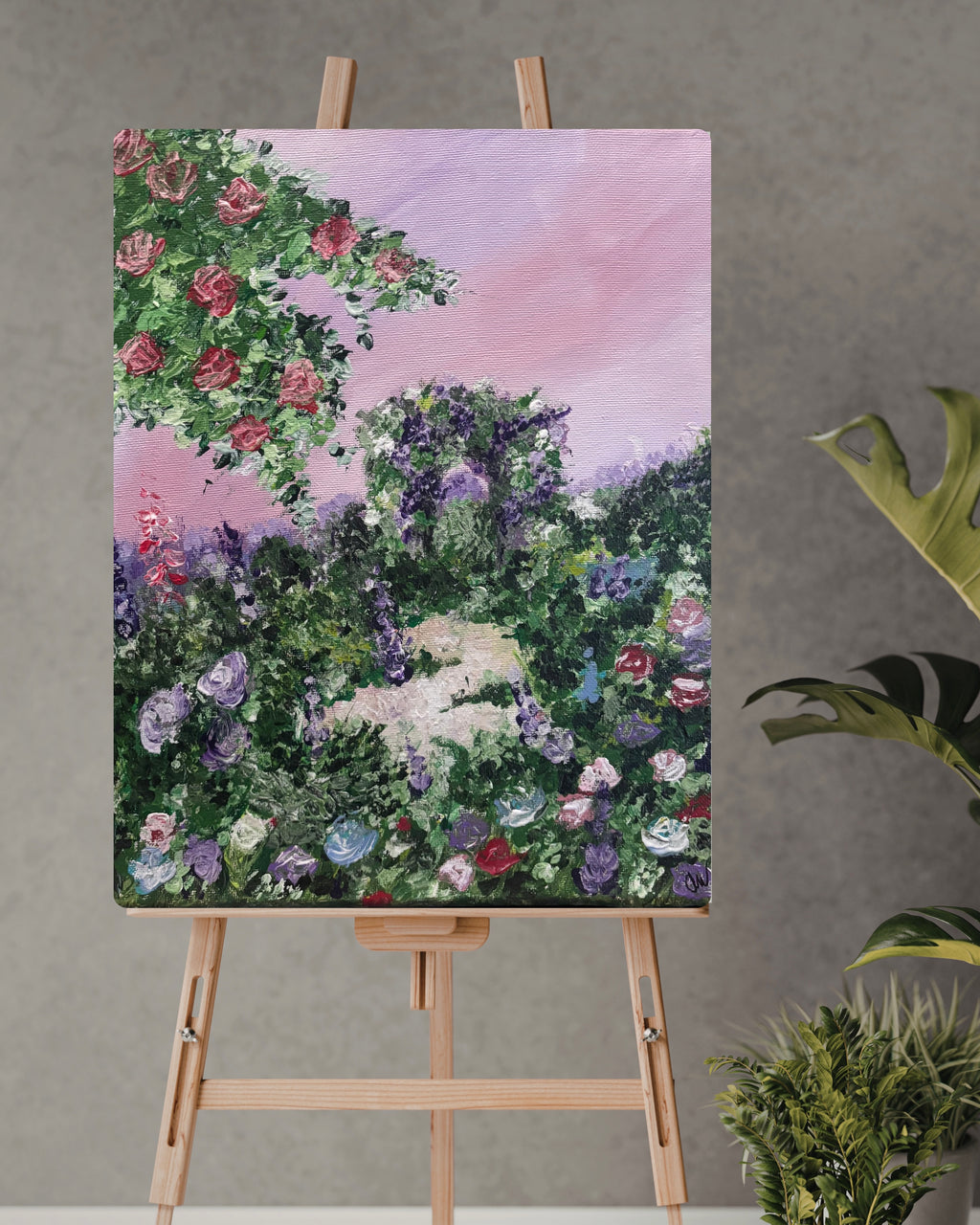 Flora in Quiet Abundance canvas print by Petals & Ash Studio, featuring lush, vibrant floral artwork on canvas.