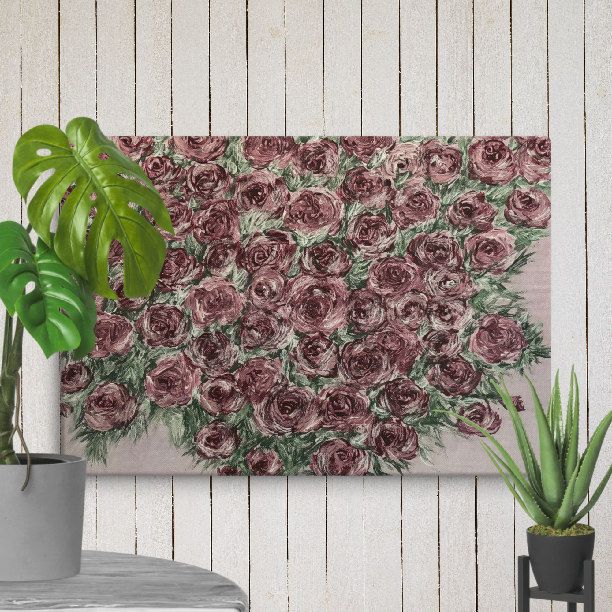Colorful roses canvas print by Petals & Ash Studio, featuring a vibrant floral design in a 18x26 inch wall art size.