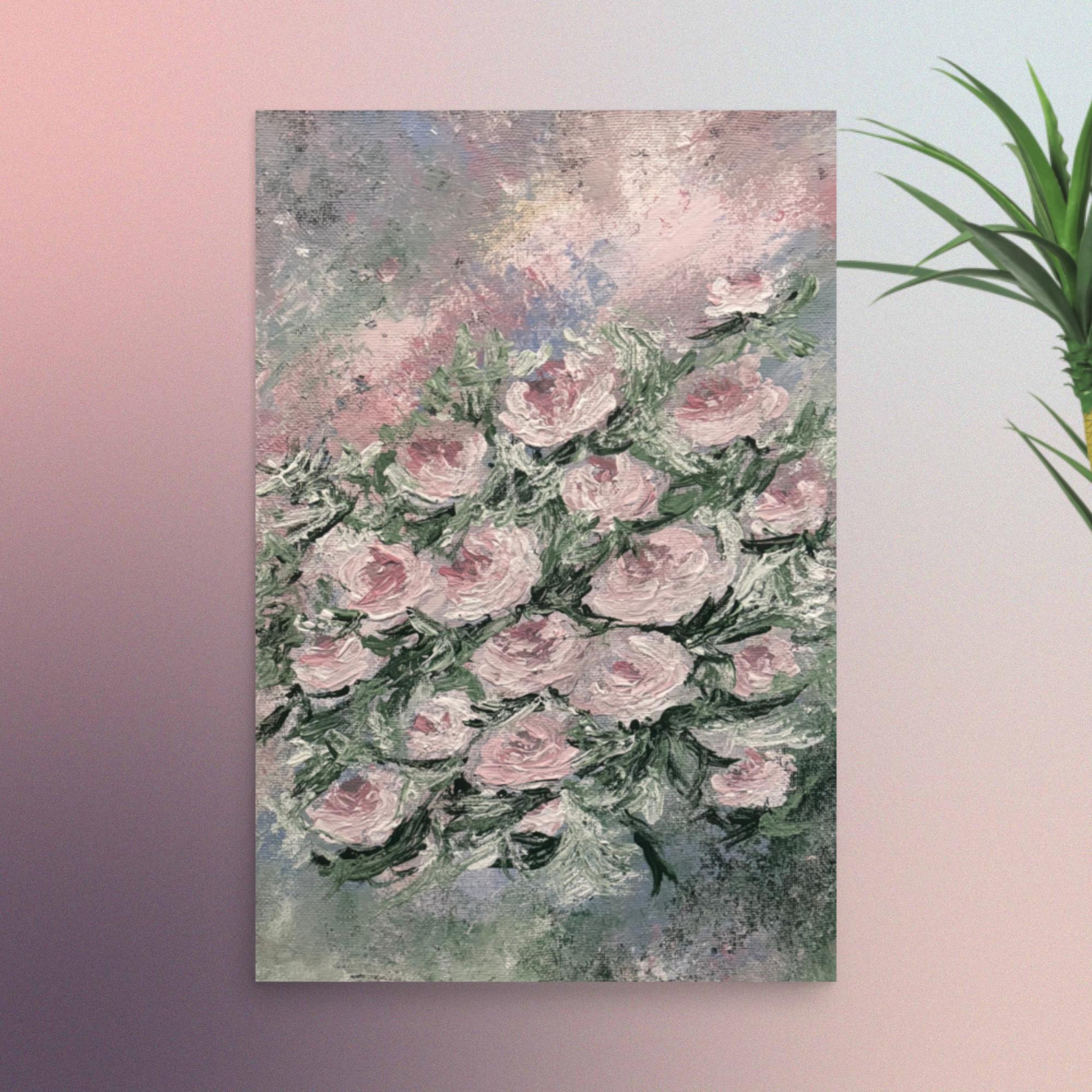 Floral art print titled Breathing Flowers by Petals & Ash Studio on enhanced matte paper, 24x36 inches.